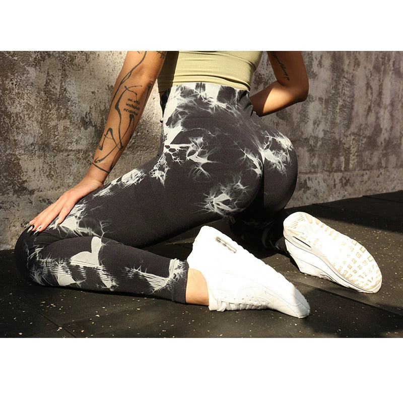 Looking Fitness   Breathable High Waist  Pants Wait Lifting Tight