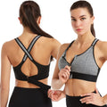 Sutiã feminino sem fio sutiãs esportivos para mulheres roupa íntima sexy sem fio à prova de choque bralette com almofadas push up top curto lingerie