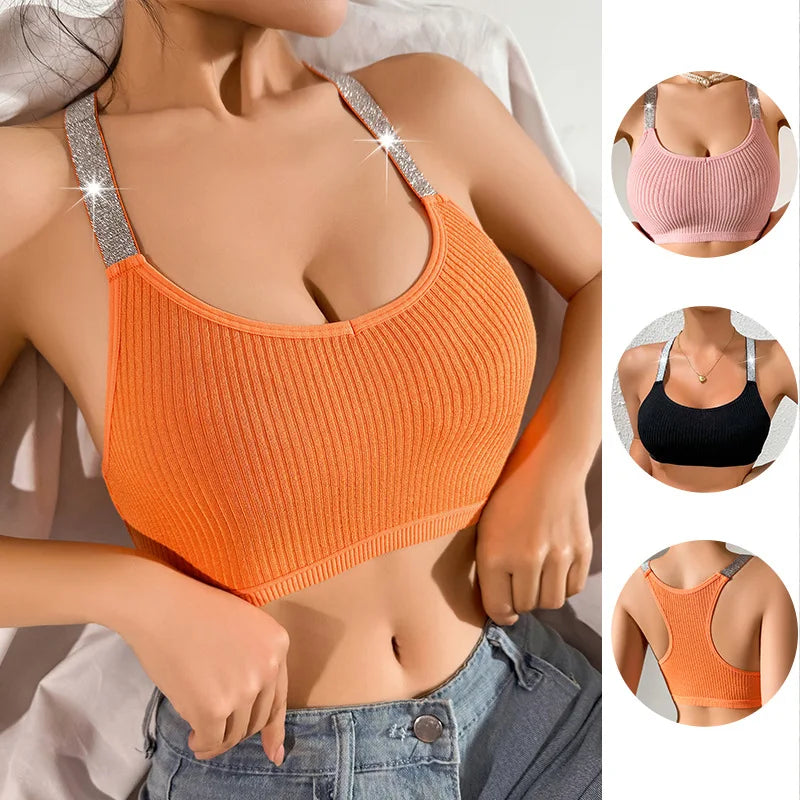 Babados Praia Bandage Crop Vest Tank Sexy Casual Tops Tees Bra Halter