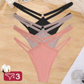 3PCS Calcinhas Cintura Baixa Sexy Elástico Tangas Lingerie Respirável