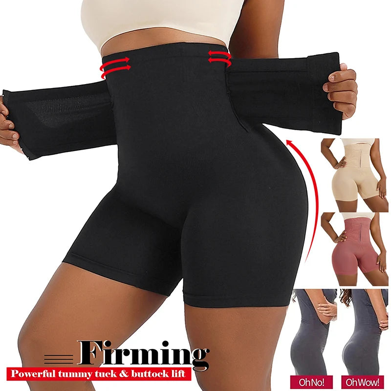 Novas Mulheres Firme Controle de Barriga com Gancho Cintura Alta Treinador Corporal Modelador de Bumbum Levantador Modelador Calcinha Feminina Emagrecimento Fajas Shorts