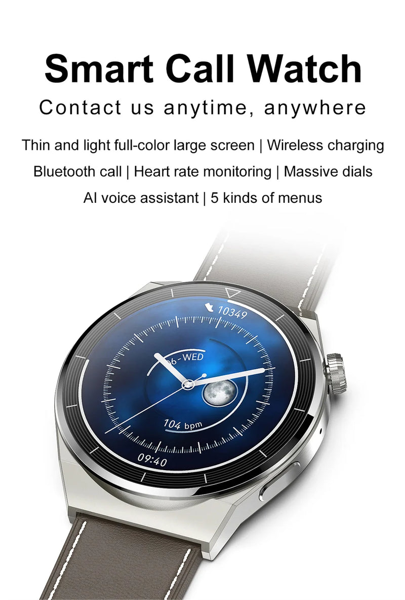 For Huawei GT3 Pro Smart Watch Men AMOLED 390*390 HD Screen Heart Rate NFC Bluetooth Call IP68 Waterproof SmartWatch 2024 New