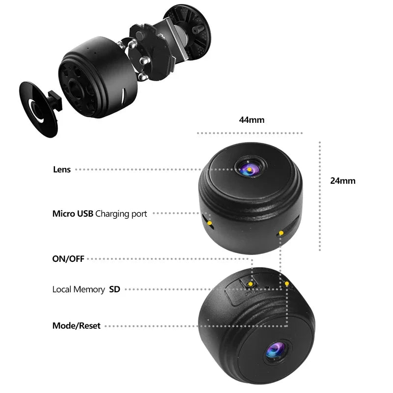 A9 Camera HD Wireless Network WIFI Home Camera 1080p Outdoor Sports Night Vision Infrared Camera